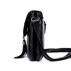 Women Messenger Bag Crossbody Female Flap Shoulder Bag Soft Leather Handbag