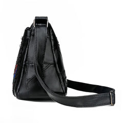 Floral Print Shoulder Bag Vintage PU Leather Crossbody