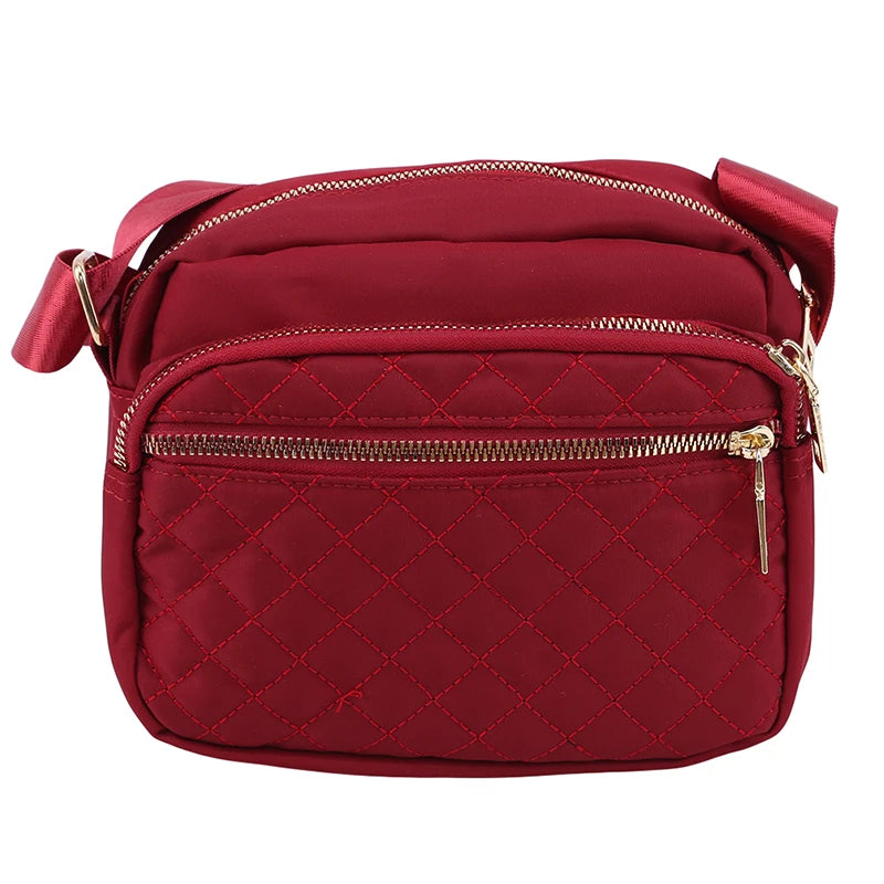 Nylon Shoulder Bag for Women Zipper Handbag Crossbody Bags