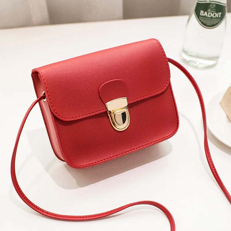 Women Messenger Bags Woman Bag Famous Brands Women Solid Cover Lock Shoulder
