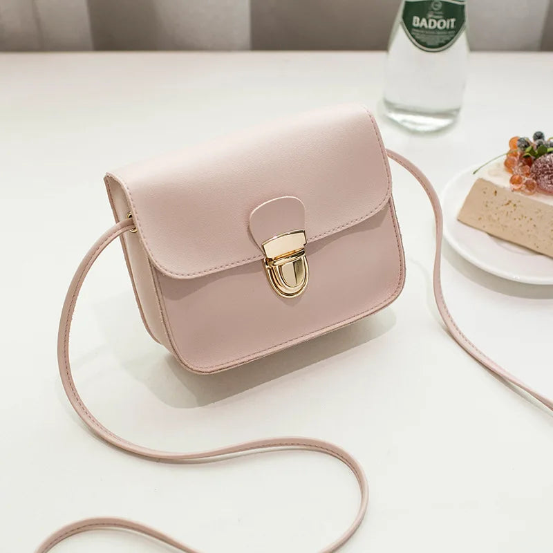 Women Messenger Bags Woman Bag Famous Brands Women Solid Cover Lock Shoulder