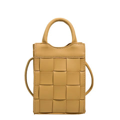 Women Messenger Phone Bag PU Leather Handbag with Short Handle
