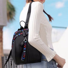 Women Mini Backpack Small Bagpack Multi-Function Oxford Shoulder Bag