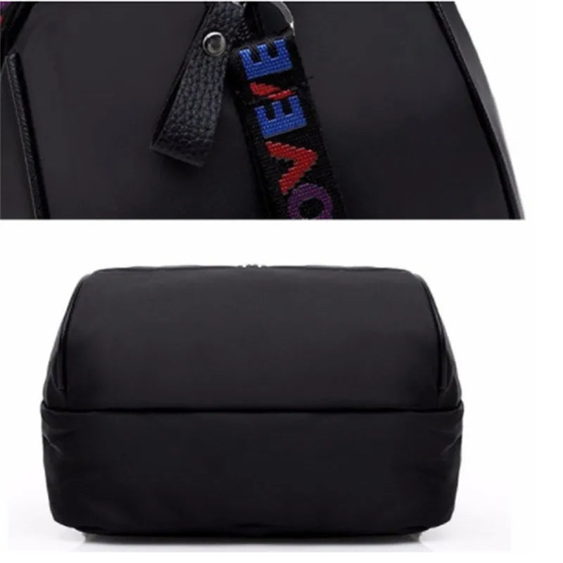 Women Mini Backpack Small Bagpack Multi-Function Oxford Shoulder Bag