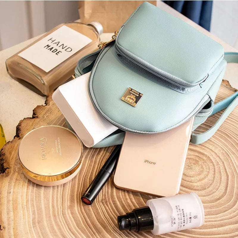 Women Mini Backpack PU Leather Shoulder Crossbody Bag