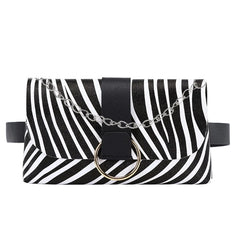 Women Envelope Waist Bag PU Leather Clutch Cell Phone Purse