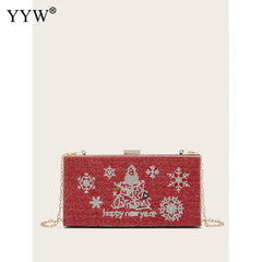 Diamond Clutch Bag Chain Wedding Dinner Handbag