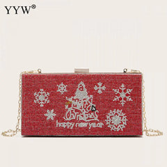Diamond Clutch Bag Chain Wedding Dinner Handbag