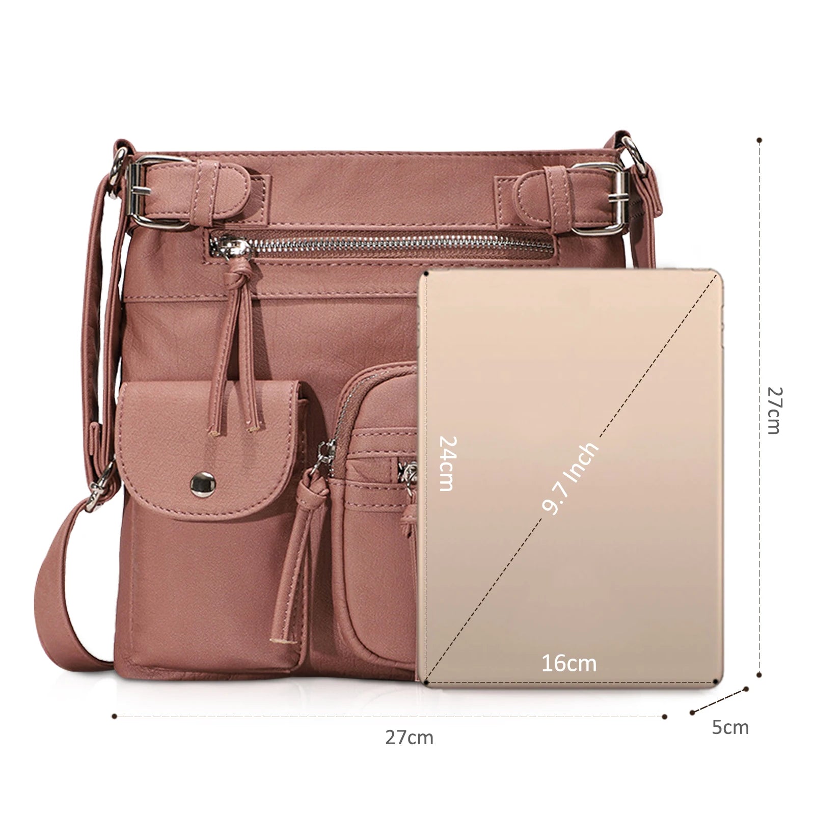 Women Pockets Handbag Crossbody Bag Casual Shoulder Bag