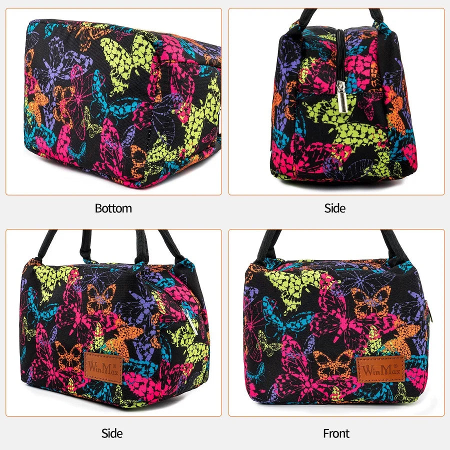 Women Portable Insulated Thicken Lunch Box Bag