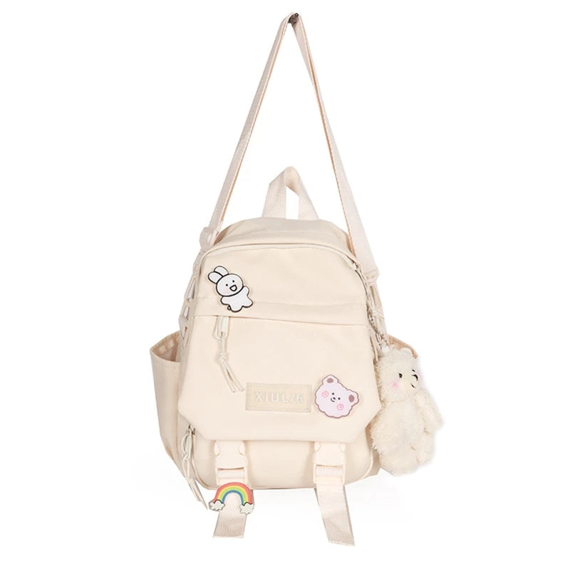 Women Nylon Convertible Backpack Shoulder Bags Ladies Daypack