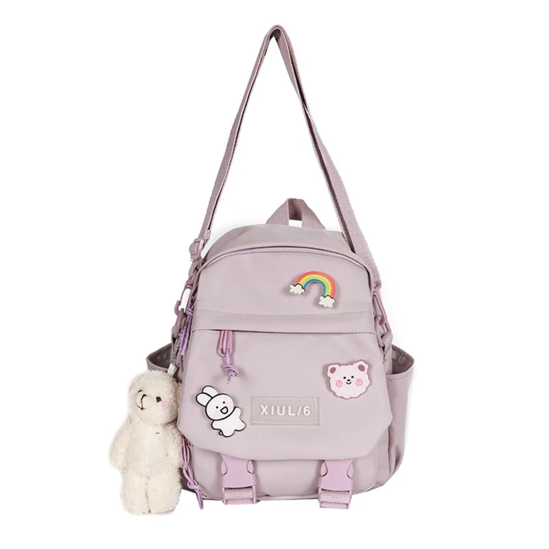 Women Nylon Convertible Backpack Shoulder Bags Ladies Daypack