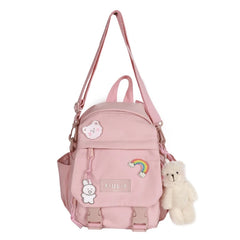Women Nylon Convertible Backpack Shoulder Bags Ladies Daypack