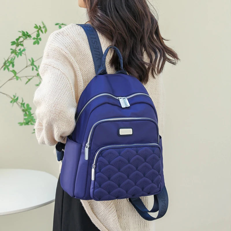 Embroidery Nylon Backpacks for Women