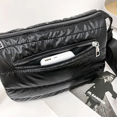 Nylon Cotton Shoulder Bag Crossbody Warm Handbags for Women