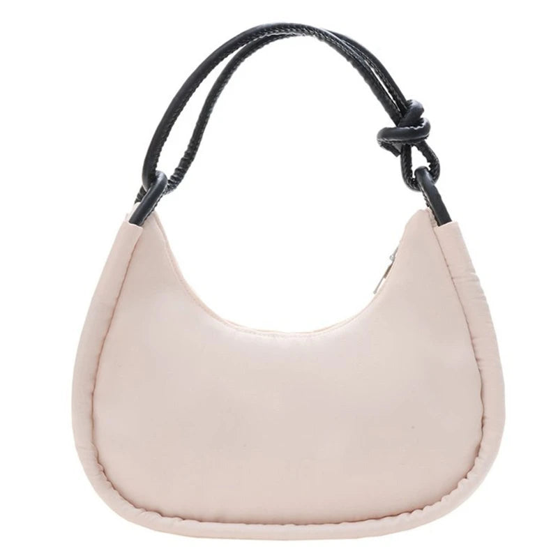 Women Nylon Underarm Bag Small Shoulder Bags Top Handle Purse Clutch