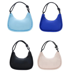 Women Nylon Underarm Bag Small Shoulder Bags Top Handle Purse Clutch