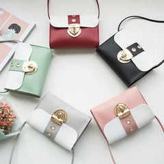 Women One Shoulder Bag Lockbuckle Small Square Bag