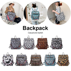Unisex PU Backpacks Large Capacity Softback Hiking Backpacks