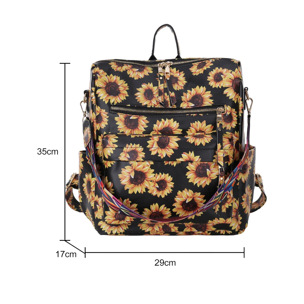 Unisex PU Backpacks Large Capacity Softback Hiking Backpacks
