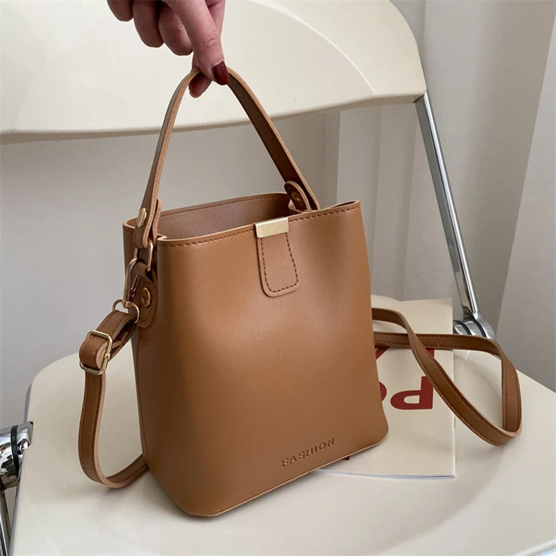 Women PU Leather Handbag Casual Tote Bag Lady Messenger Shoulder Bag
