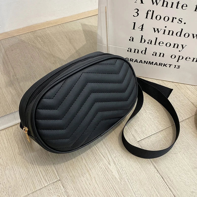 Women PU Leather Waist Pack Female Waist Bag Fanny Pack
