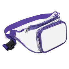 Women PVC Waist Fanny Pack Belt Bag Clear Transparent Chest Pouch