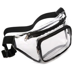 Women PVC Waist Fanny Pack Belt Bag Clear Transparent Chest Pouch