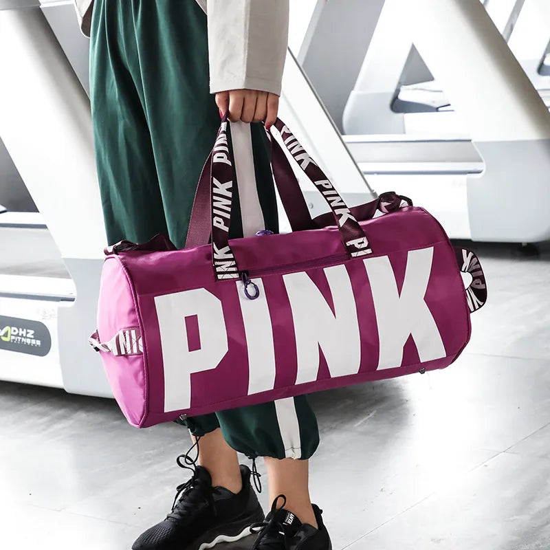 Pink Travel Bag Large Capacity Gym Sport Bag