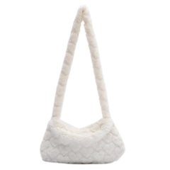 Women Plush Shoulder Bag Winter Warm Shopping Bags
