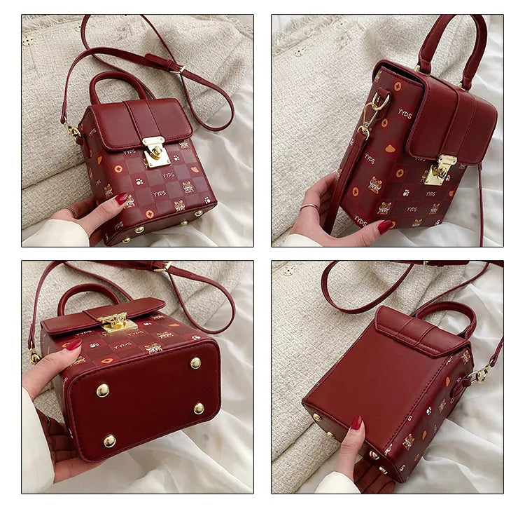 Chinese Style Women Small Bag Messenger Bag Portable Square Bag