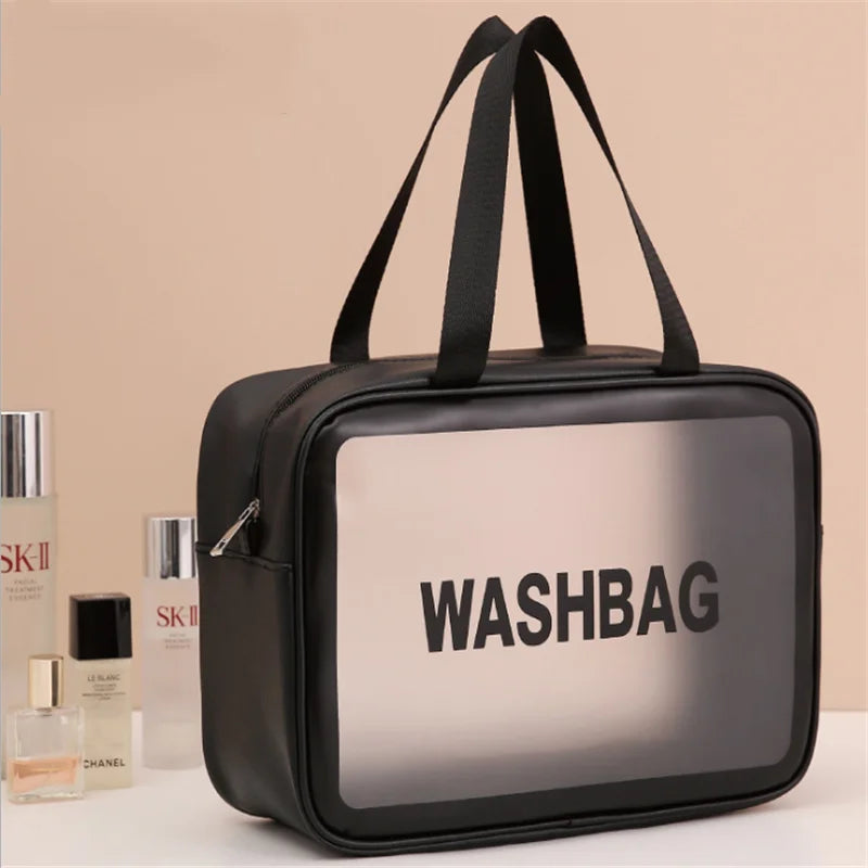 Women Portable Travel Wash Bag Transparent Waterproof Makeup Storage
