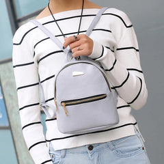 Women Pu Leather Backpack School Rucksack College Satchel Travel Bag