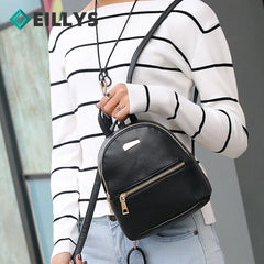 Women Pu Leather Backpack School Rucksack College Satchel Travel Bag