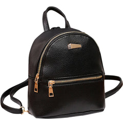 Women Pu Leather Backpack School Rucksack College Satchel Travel Bag Solid