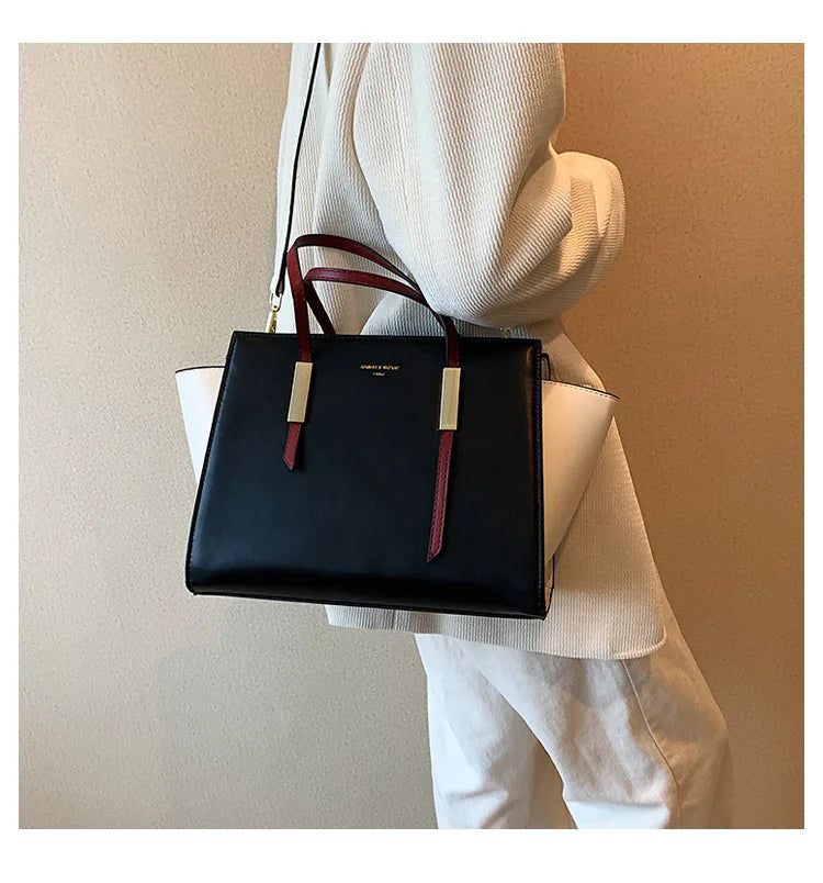 Women Pu Leather Causal Tote Shoulder Handbag Large Crossbody Bag