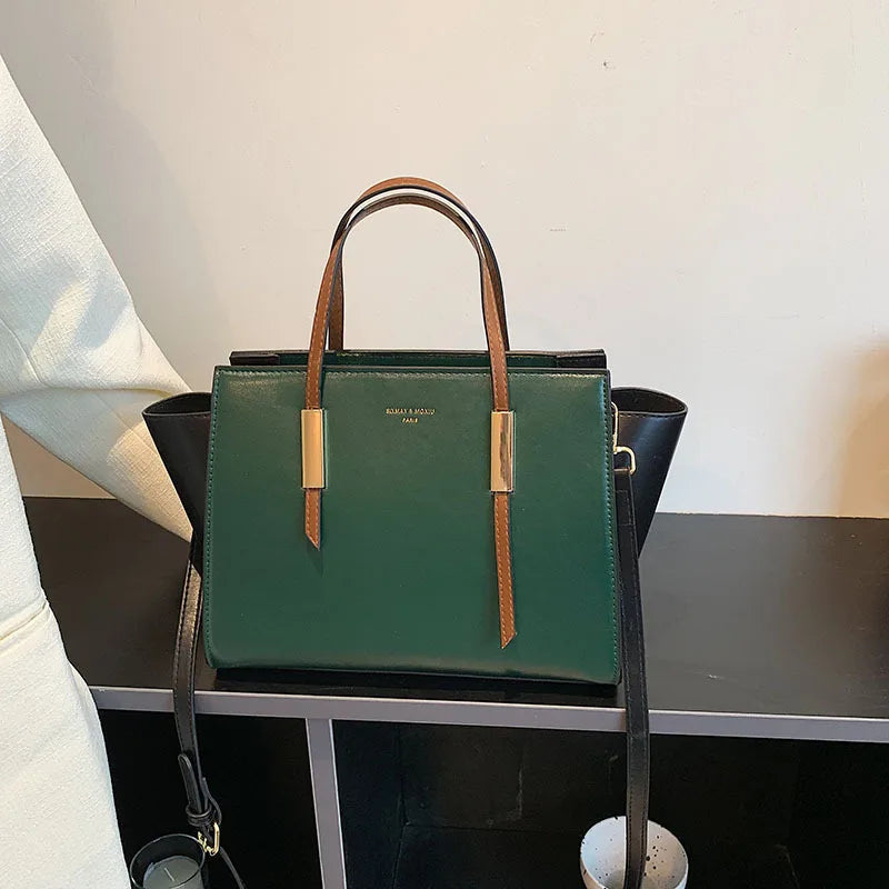 Women Pu Leather Causal Tote Shoulder Handbag Large Crossbody Bag