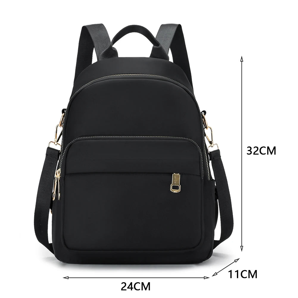 Women Pure Backpack Shoulder Bags Lady Large Capacity Nylon Crossbody Bag