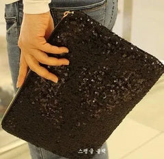 Women Reversible Sequins Mermaid Glitter Make Up Pouch Handbag