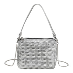 Rhinestone Shoulder Bag Tote Wallet Wristlet Vintage Glitter Evening Po