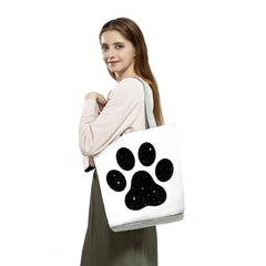 Dog Paw Pug Tote Handbag Animal Eco Shopper Bag