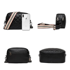 Leather Shoulder Crossbody Bag Casual Rhomboid High Handbag