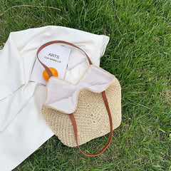 Women's Beach Straw Bag Vacation Casual Summer Woven Bag