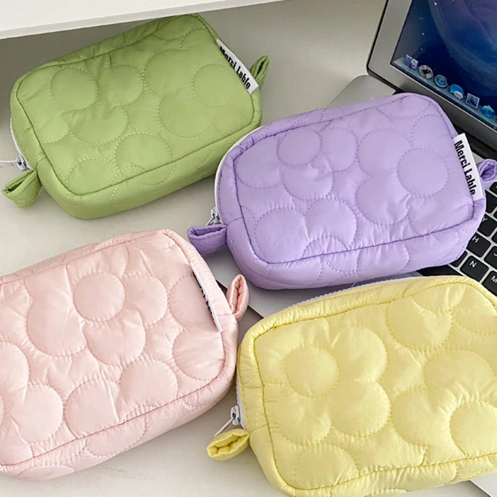 Women's Candy Cosmetic Bag Zipper Handbag Student Pen Box Wallet Makeup Storage