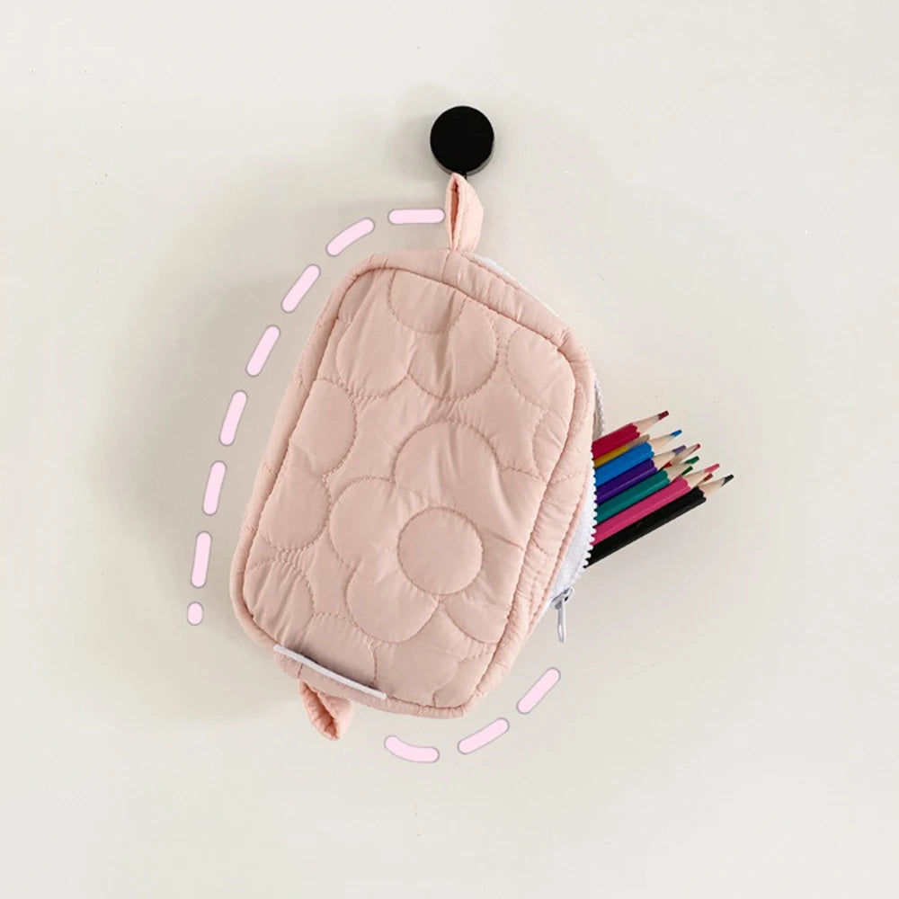 Women's Candy Cosmetic Bag Zipper Handbag Student Pen Box Wallet Makeup Storage