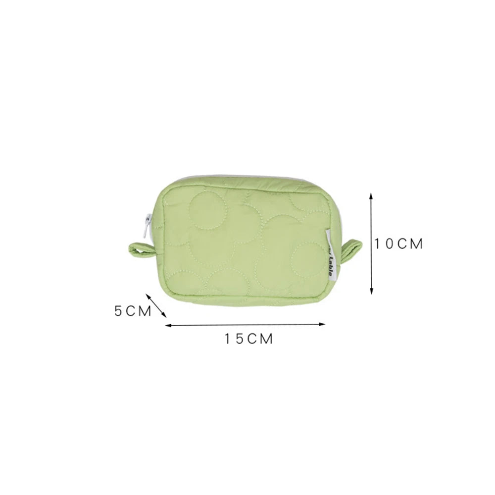 Women's Candy Cosmetic Bag Zipper Handbag Student Pen Box Wallet Makeup Storage