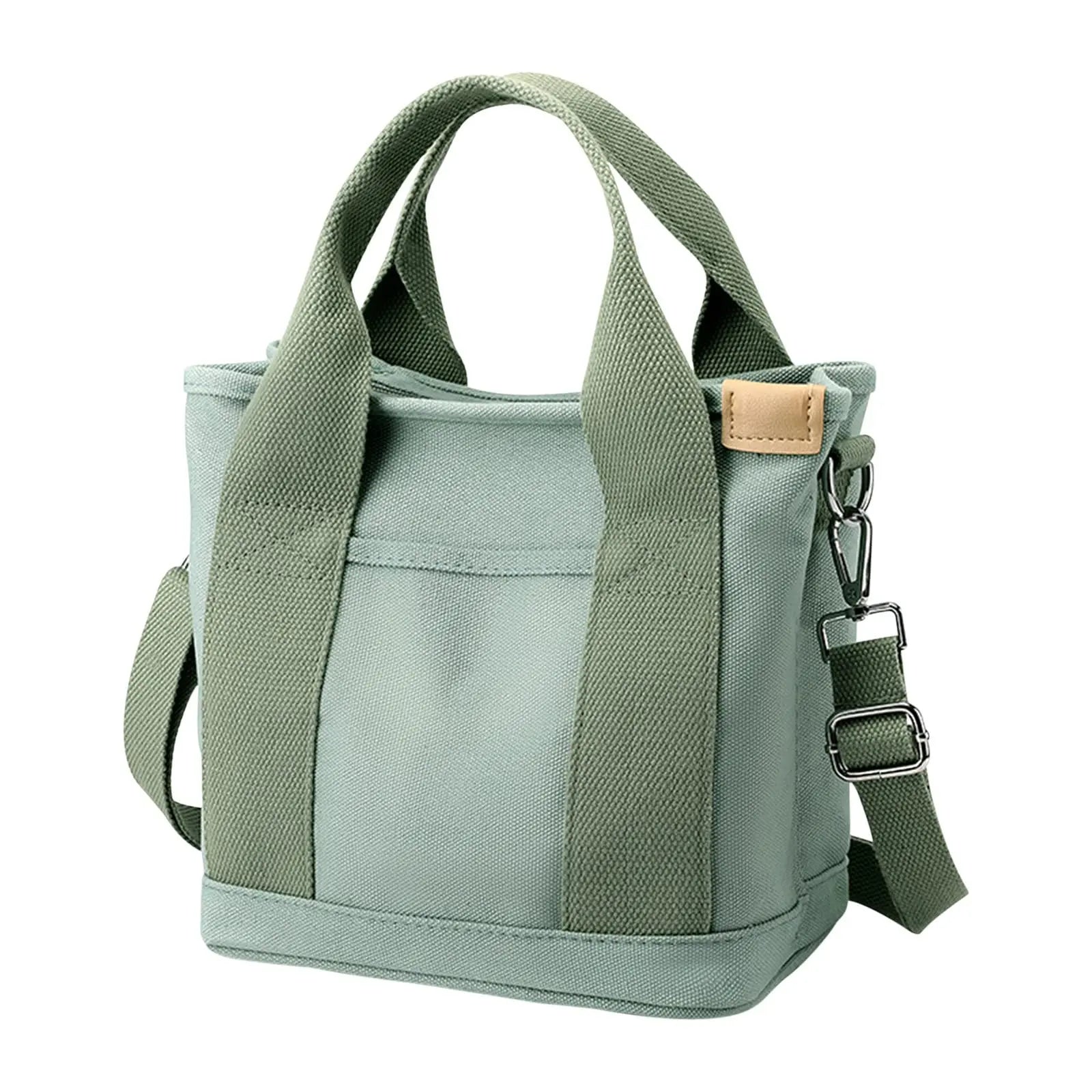 Women's Large Canvas Tote Shoulder Bag Multi-Pocket Handbag