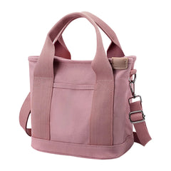 Women's Large Canvas Tote Shoulder Bag Multi-Pocket Handbag
