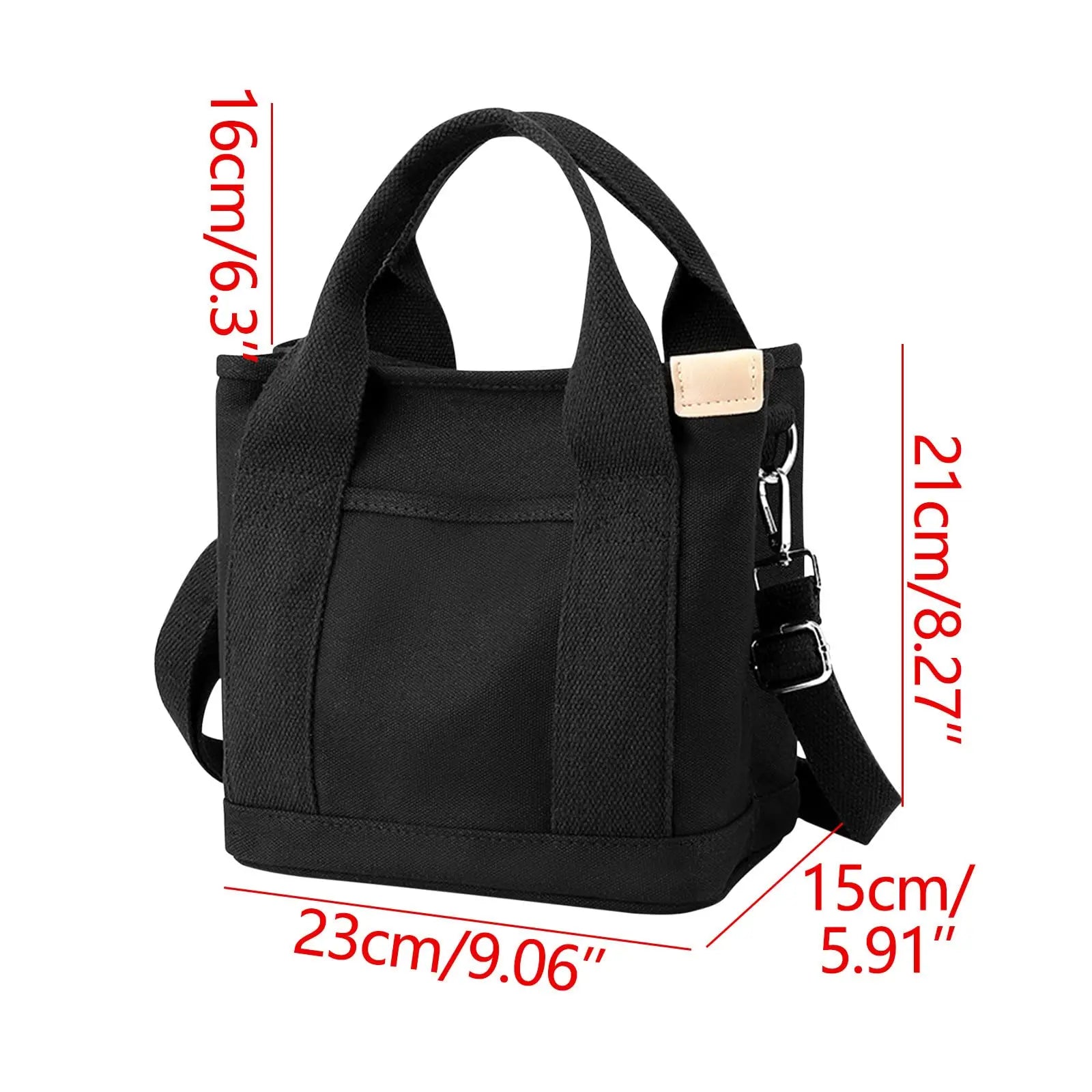 Women's Large Canvas Tote Shoulder Bag Multi-Pocket Handbag