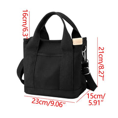 Women's Large Canvas Tote Shoulder Bag Multi-Pocket Handbag